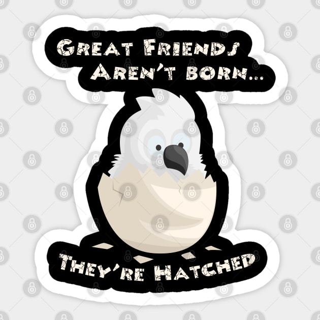 Umbrella Cockatoo Parrot Friends Hatched Sticker by Einstein Parrot